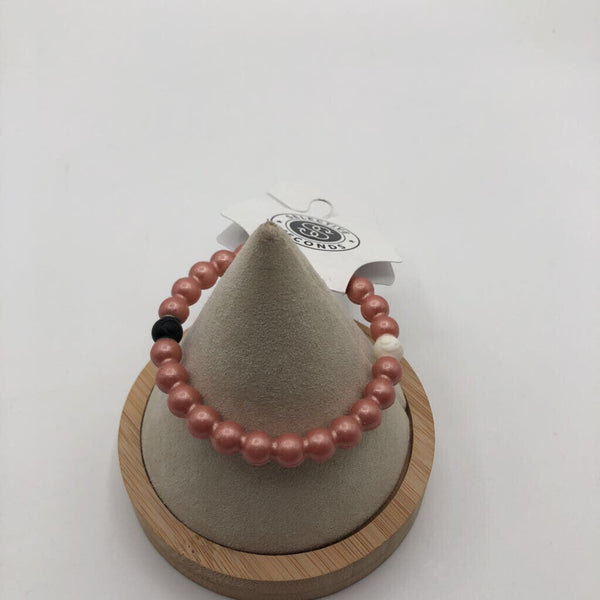Pink Lokai Silicone Beaded Bracelet