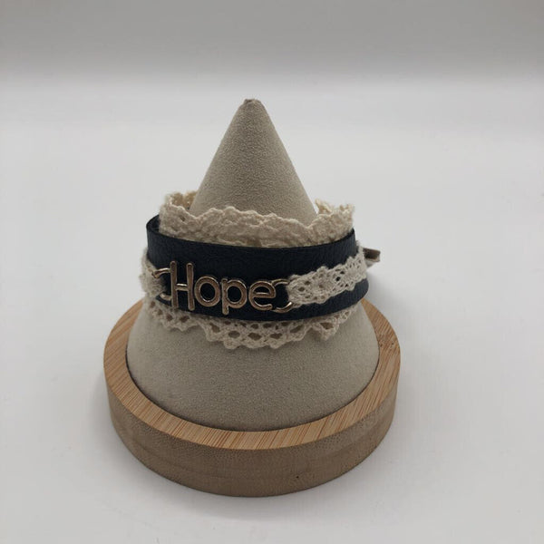 Black & Lace Hope Bracelet