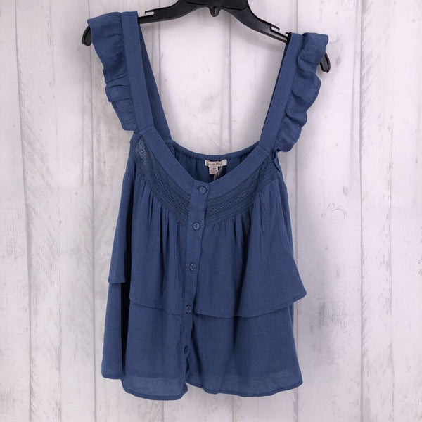 L button tiered ruffle tank