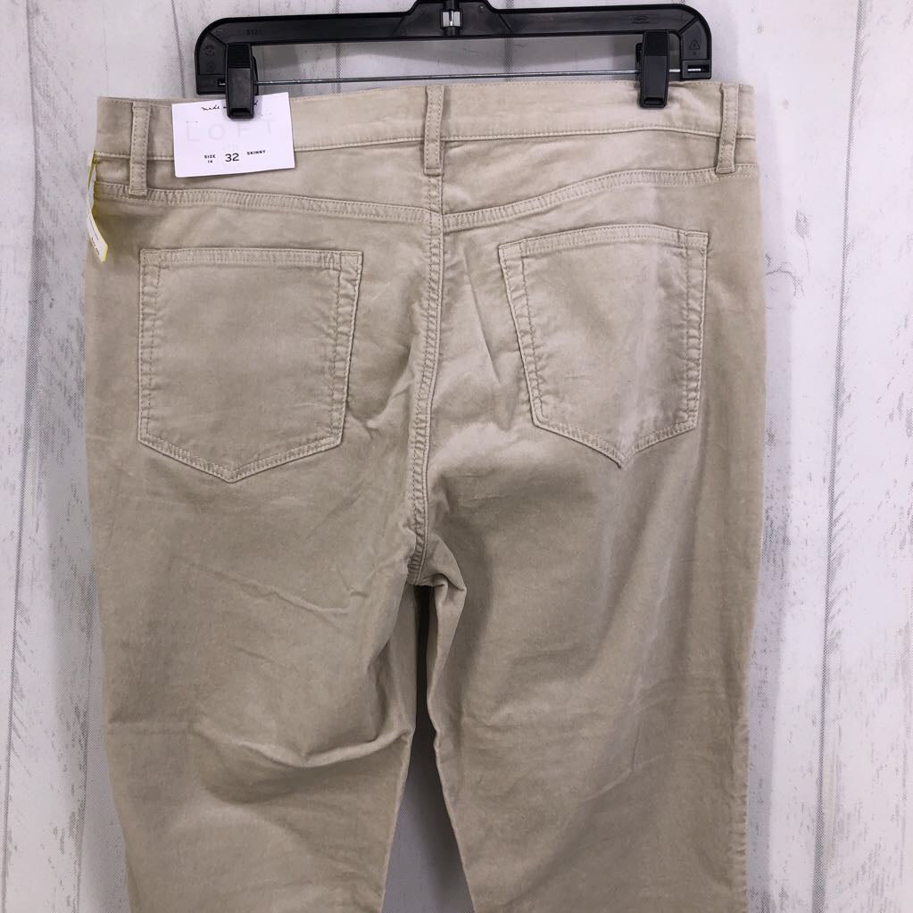 14 Velour button leg