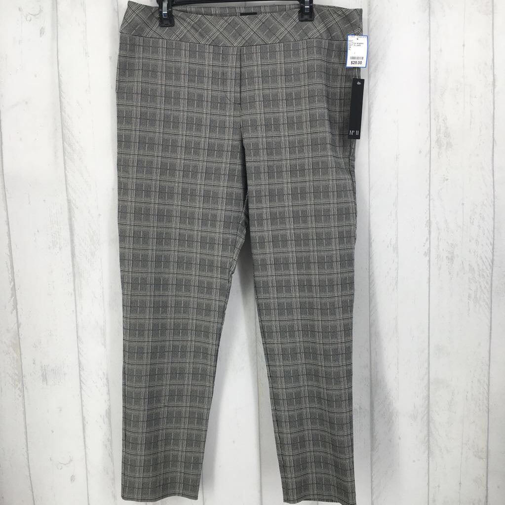 NWT XL plaid pullon pants