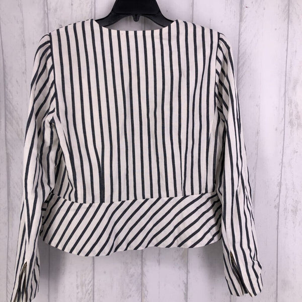 12 l/s striped zip up jacket