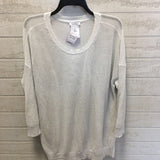 XXL 3/4 slv metallic sweater