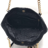 snakeskin embossed patent chain strap tote