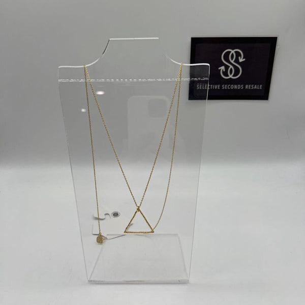 Goldtone Necklace w/triangle pendant