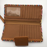 2pc stripe crossbody w/ bi-fold wallet