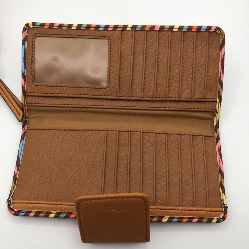 2pc stripe crossbody w/ bi-fold wallet