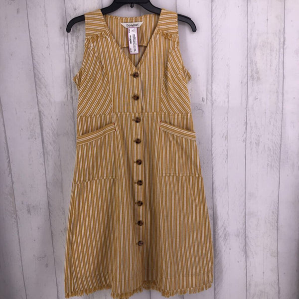 L slvls striped button dress