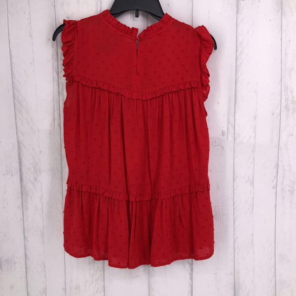 S textured s/s tiered ruffle top