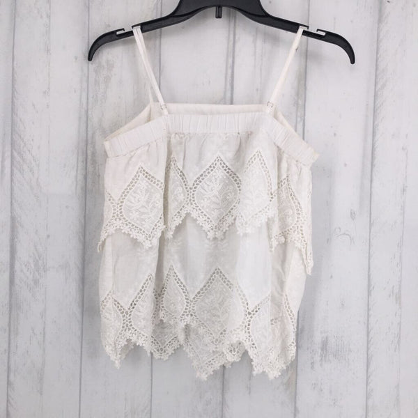 S slvls Lace tiered tank