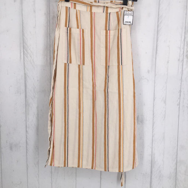 S striped belted skirt