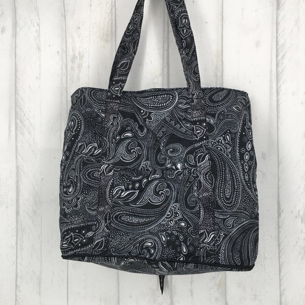 foldable packable paisley tote