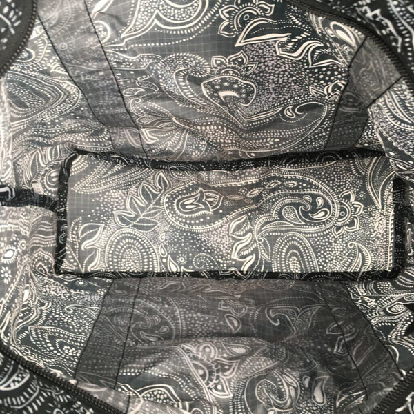 foldable packable paisley tote