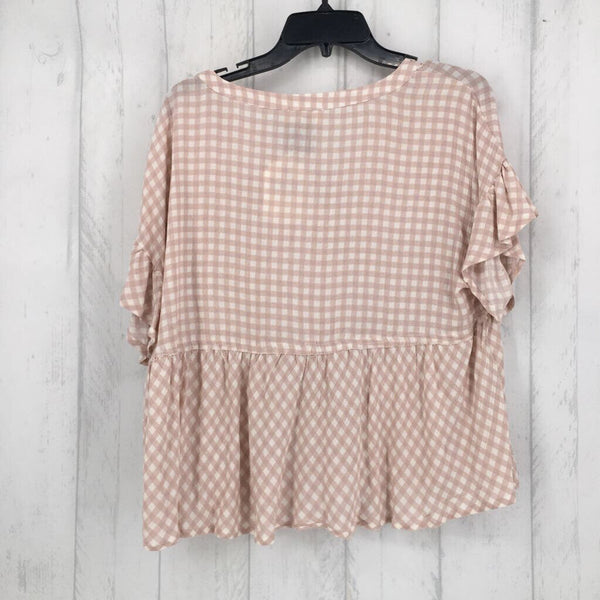R50 M ruffle s/s checked baby doll