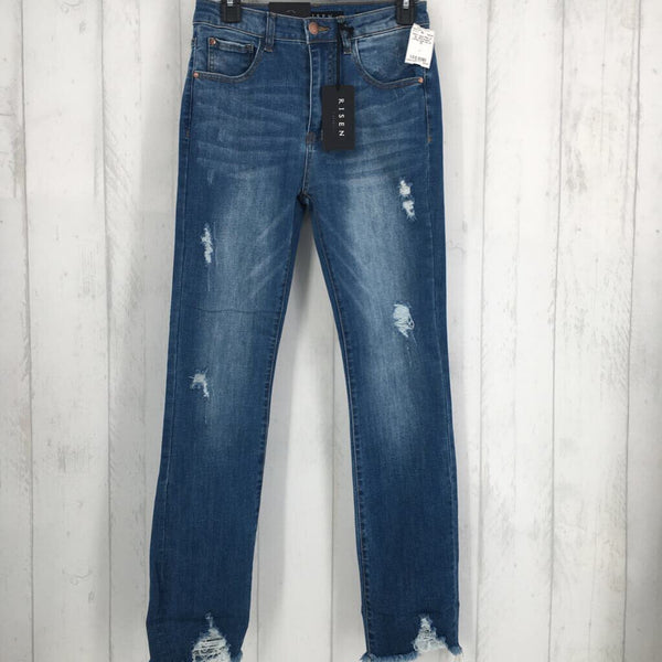 R52 27 (5) distressed cuffed jean