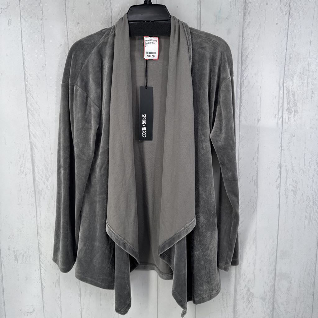NWT M l/s open drape cardigan