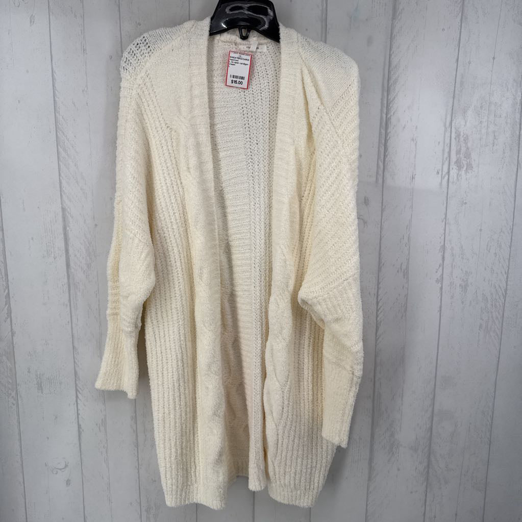 L l/s open cardigan