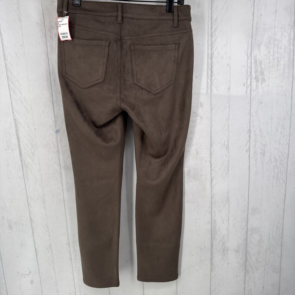 2 faux suede pants