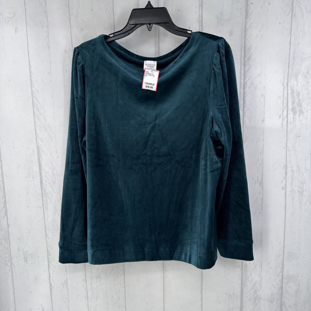 L l/s velour top