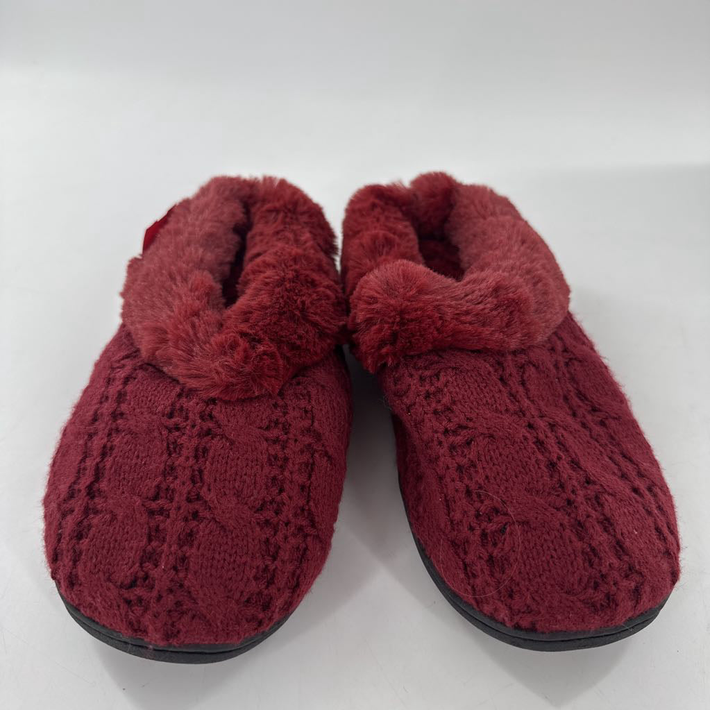 S faux fur sweater slippers