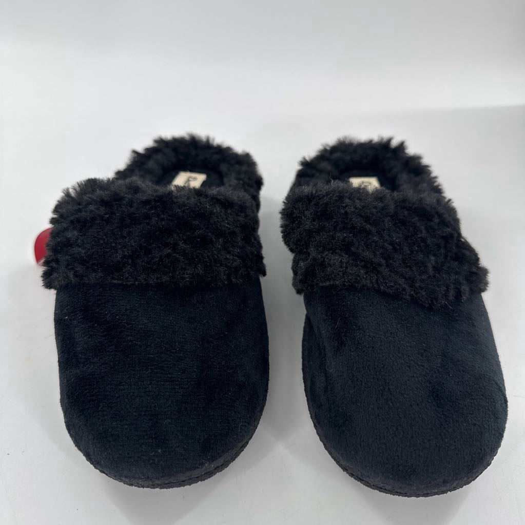 S slide faux fur slippers