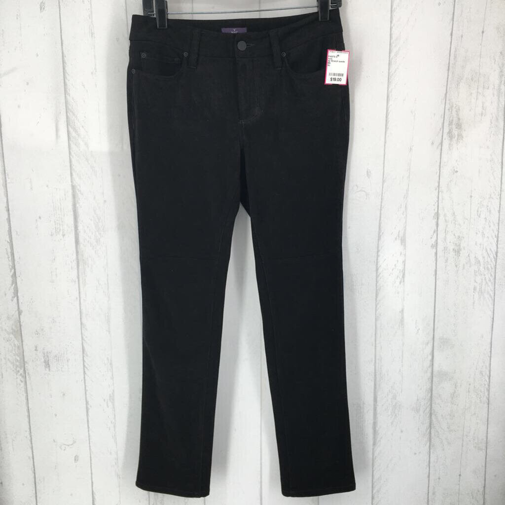 4p Stretch suede straight leg