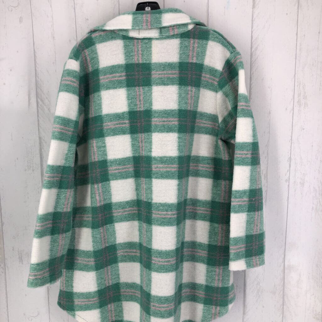 S/M Plaid button-down shacket