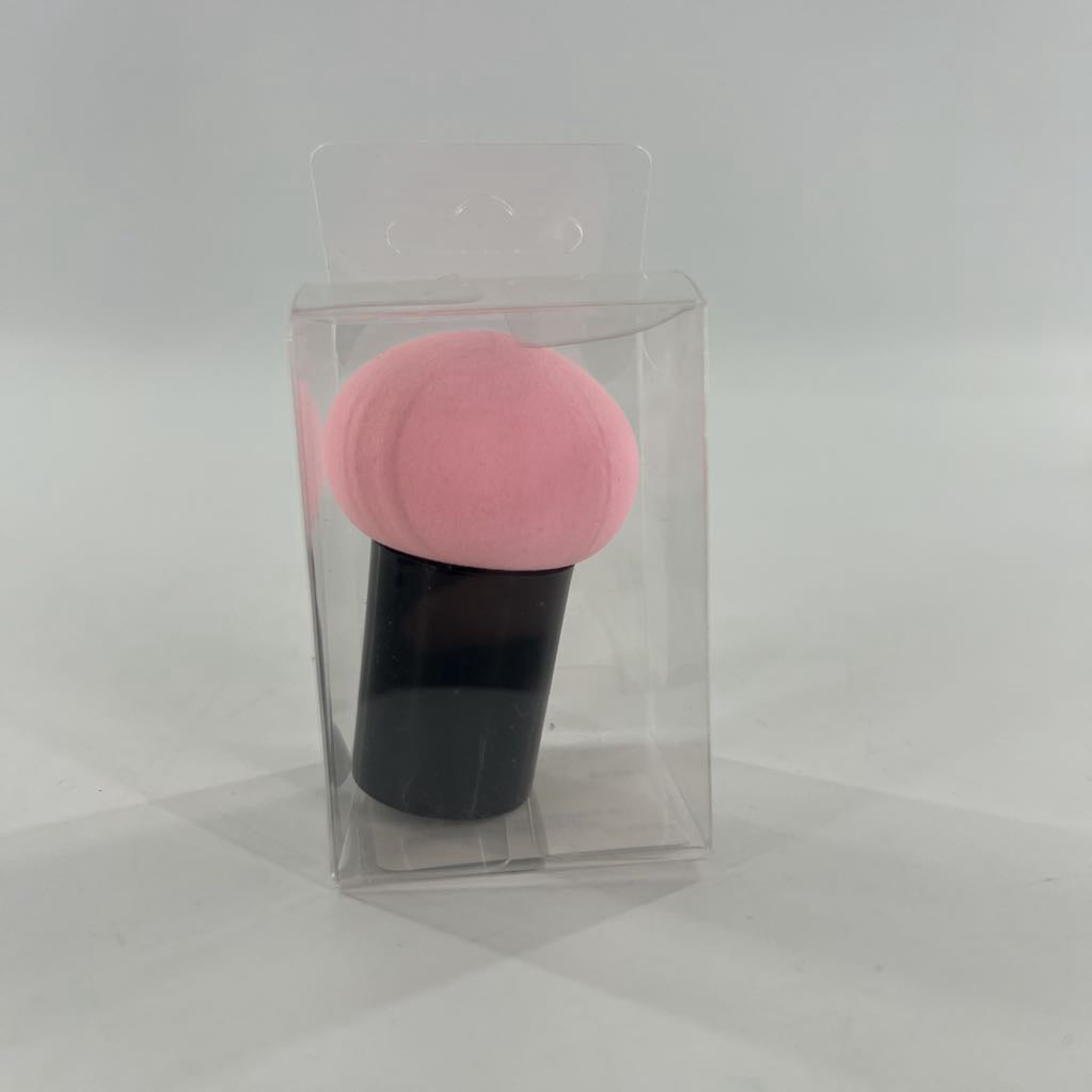 beauty sponge w/handle pnk