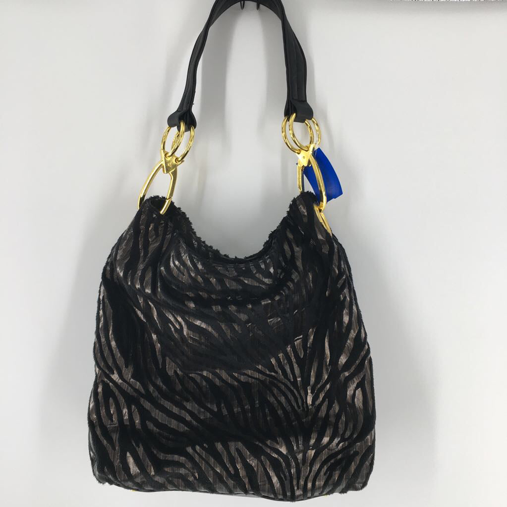 Zebra print shoulder bag