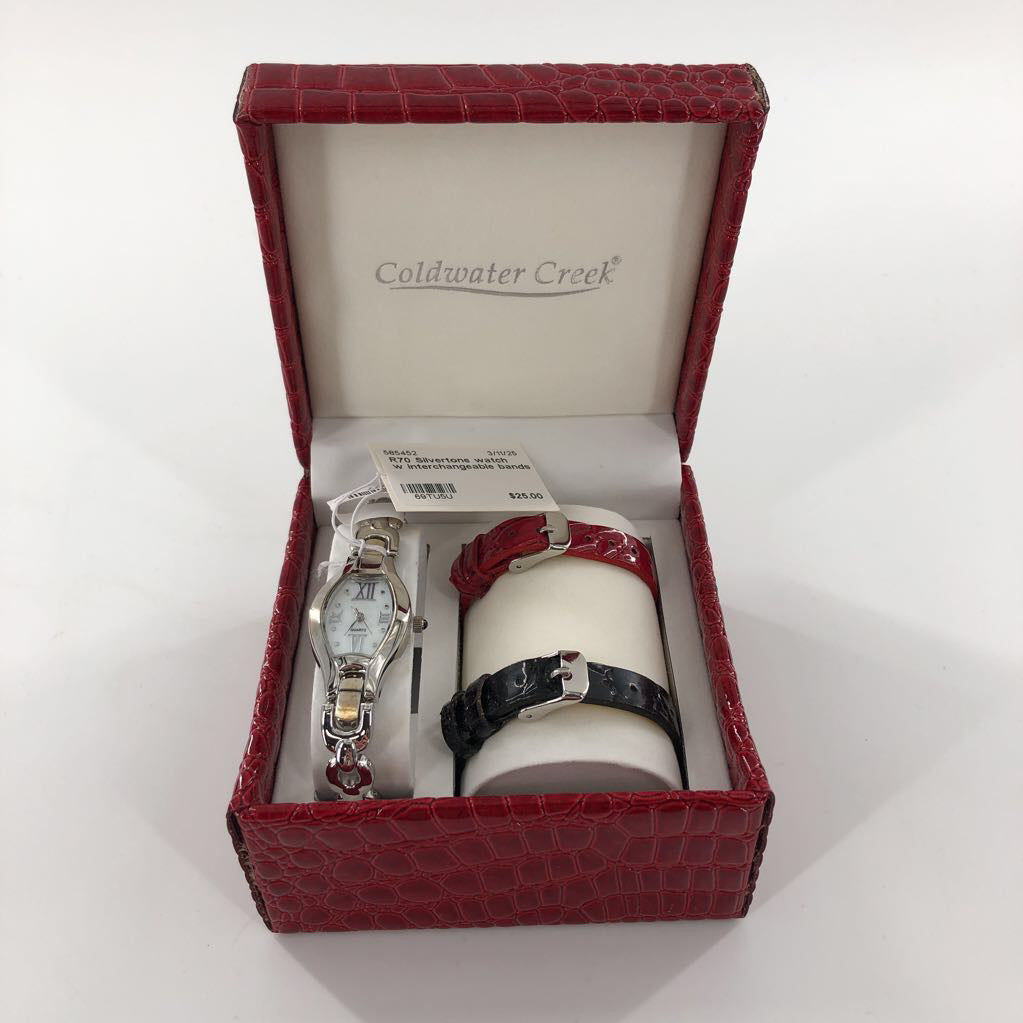 R70 Silvertone watch w interchangeable bands