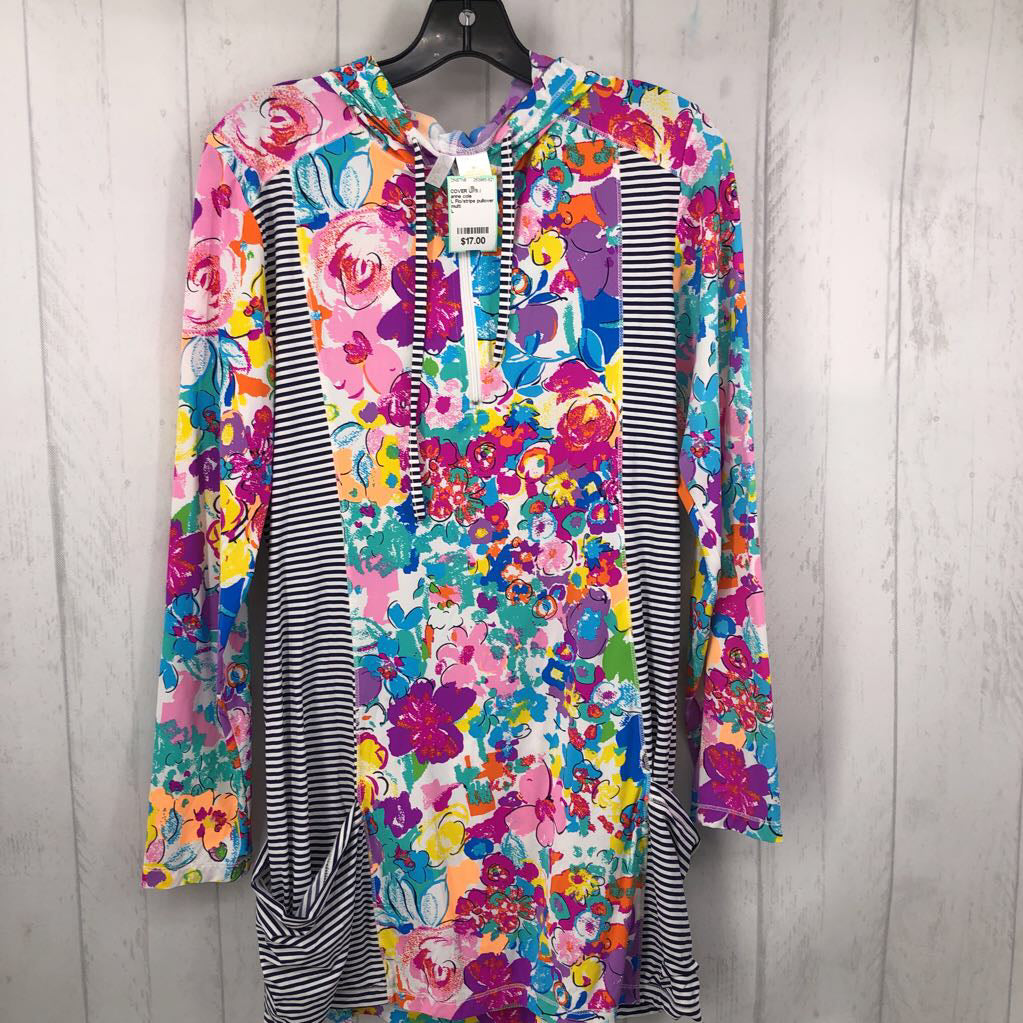 L Flo/stripe pullover l/s