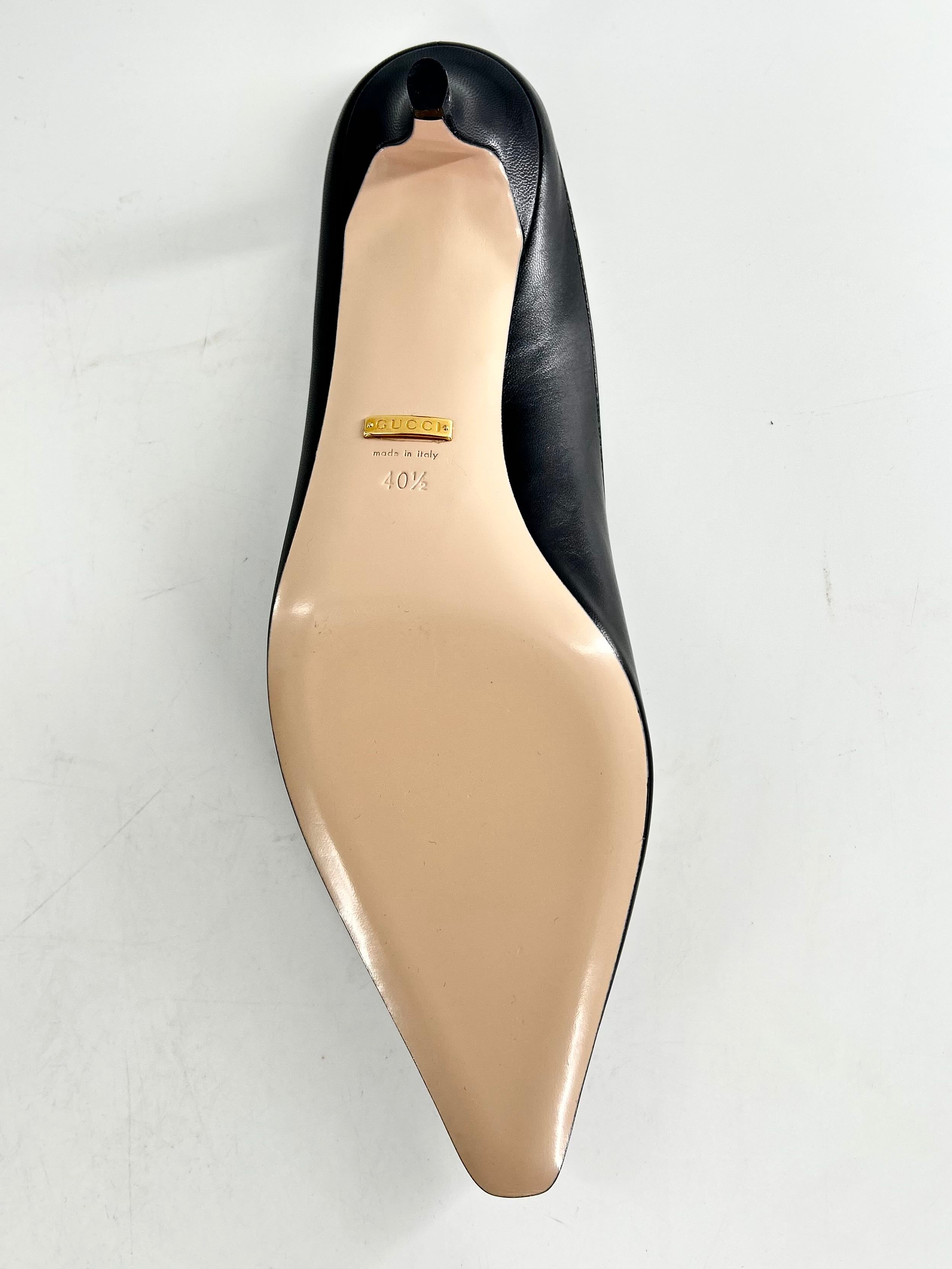 Gucci Zumi GG Kitten Heel Mules size 10.5(40)