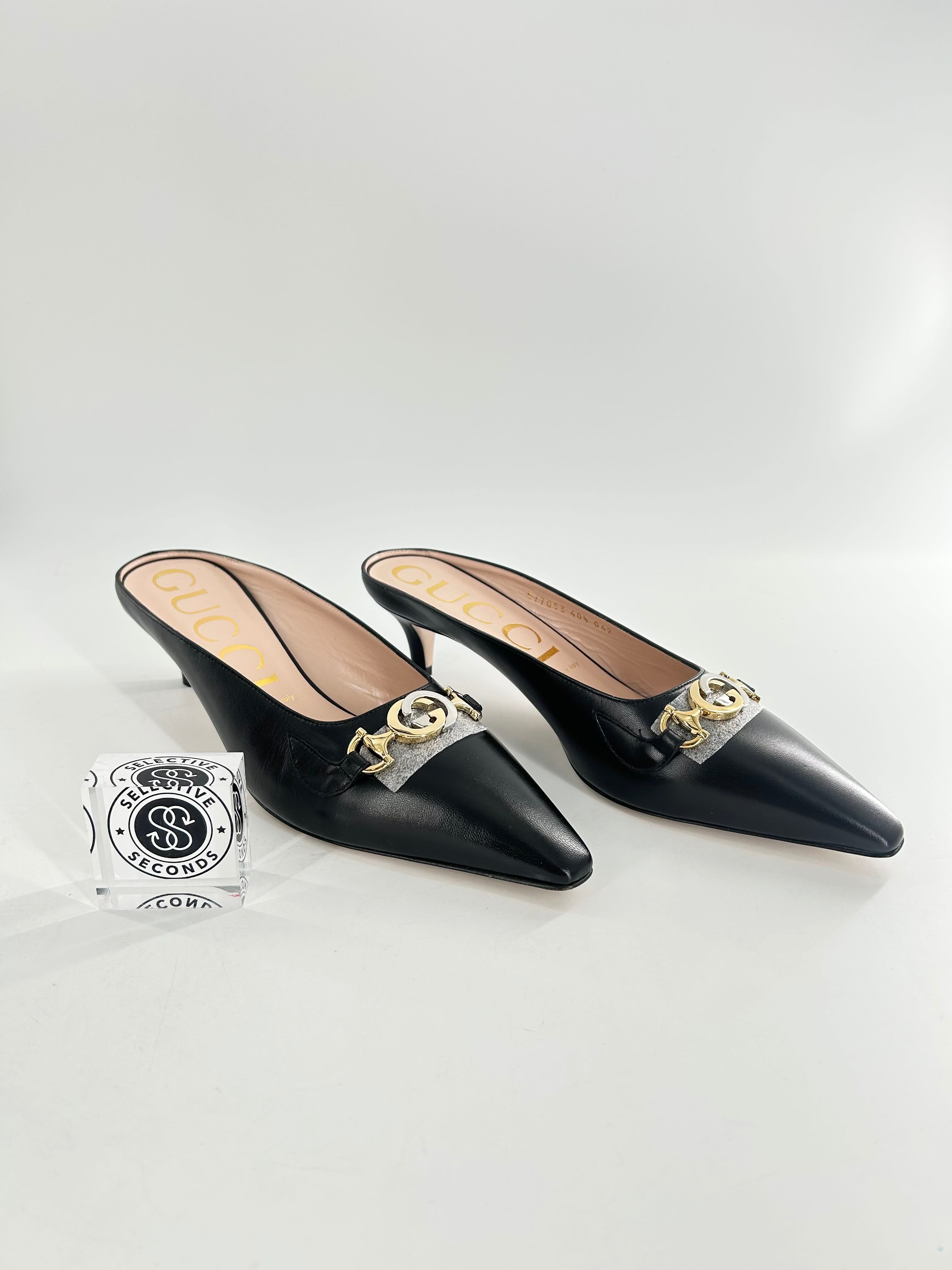 10.5 kitten heel mules