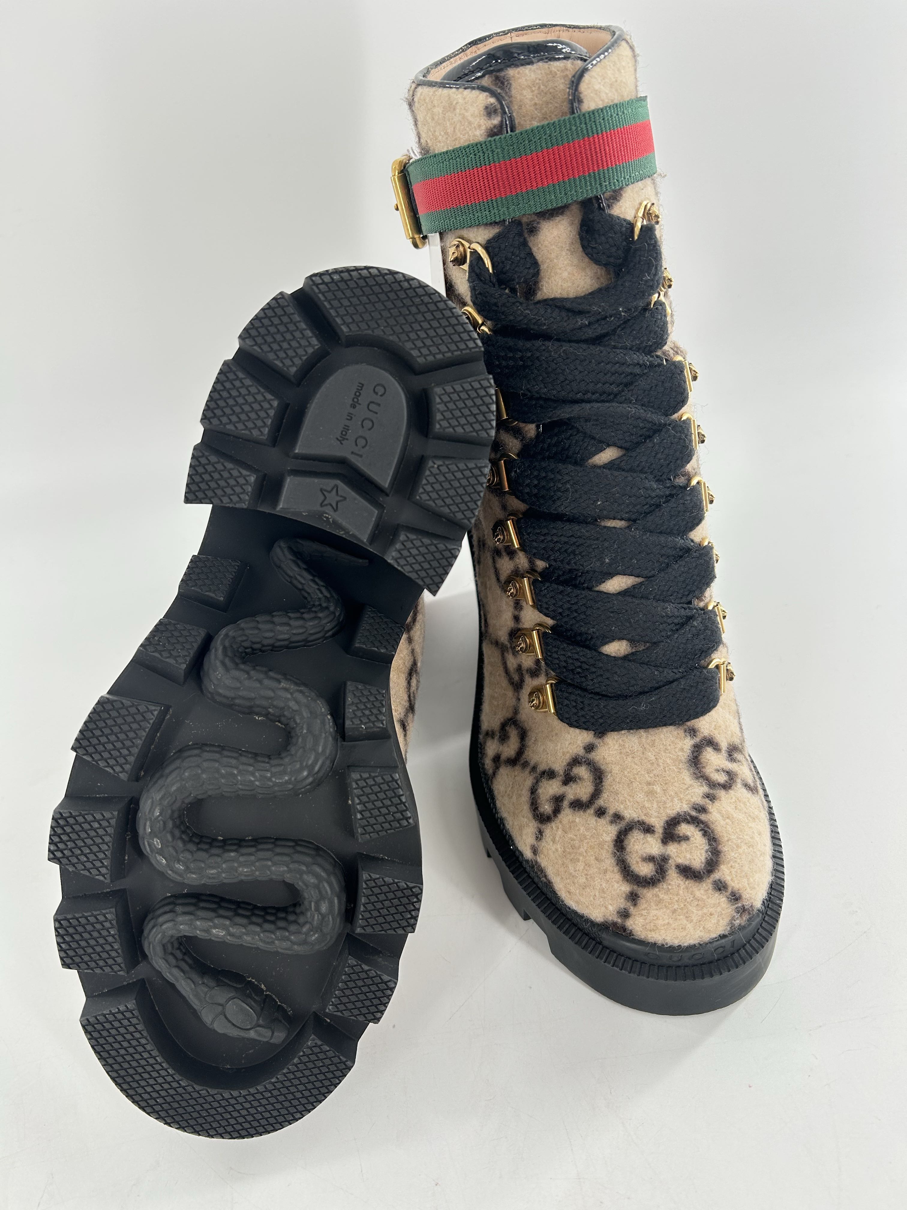 GG Logo Wool Combat Boots R1190 5(35)