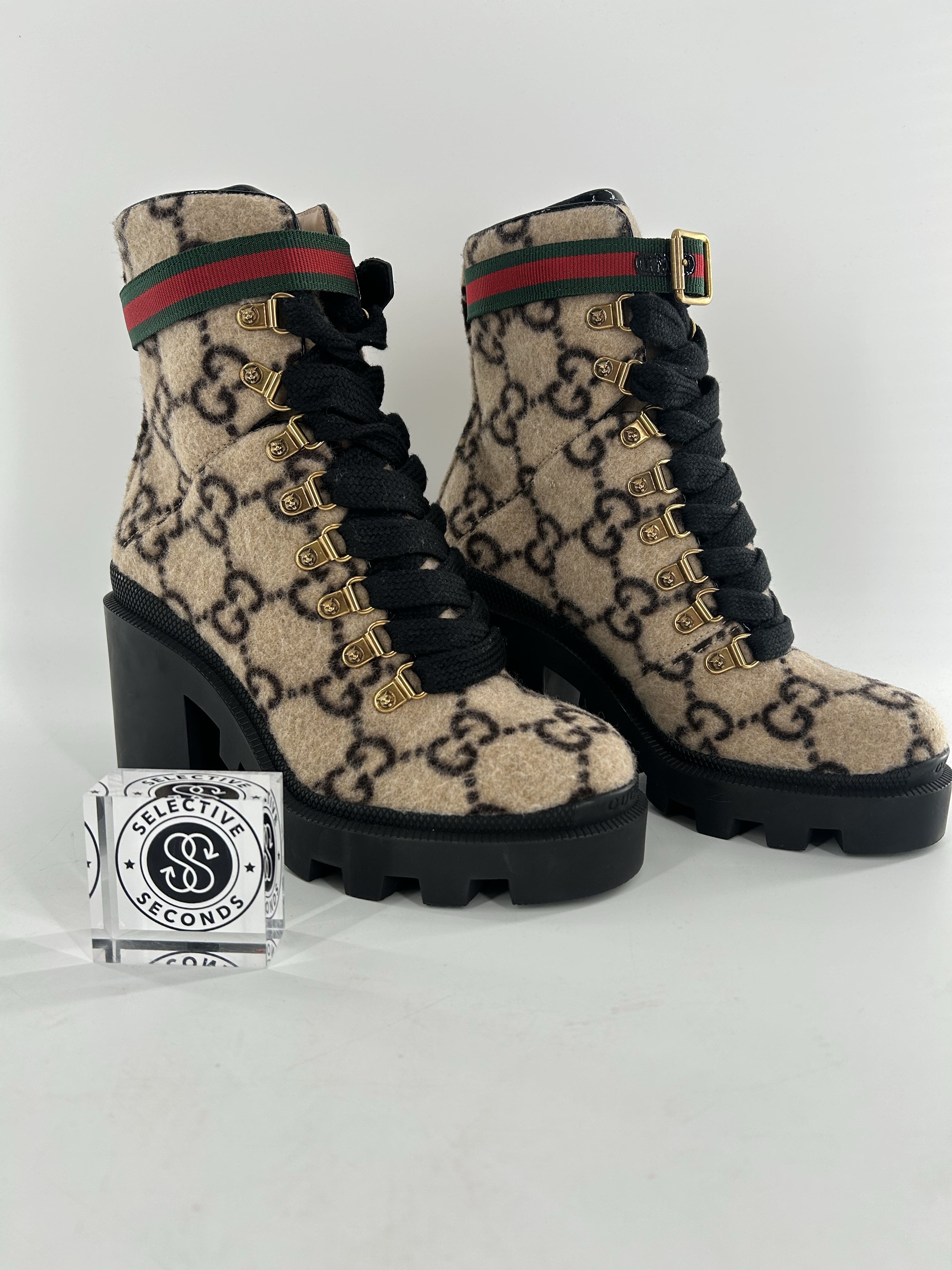 GG Logo Wool Combat Boots R1190 5(35)