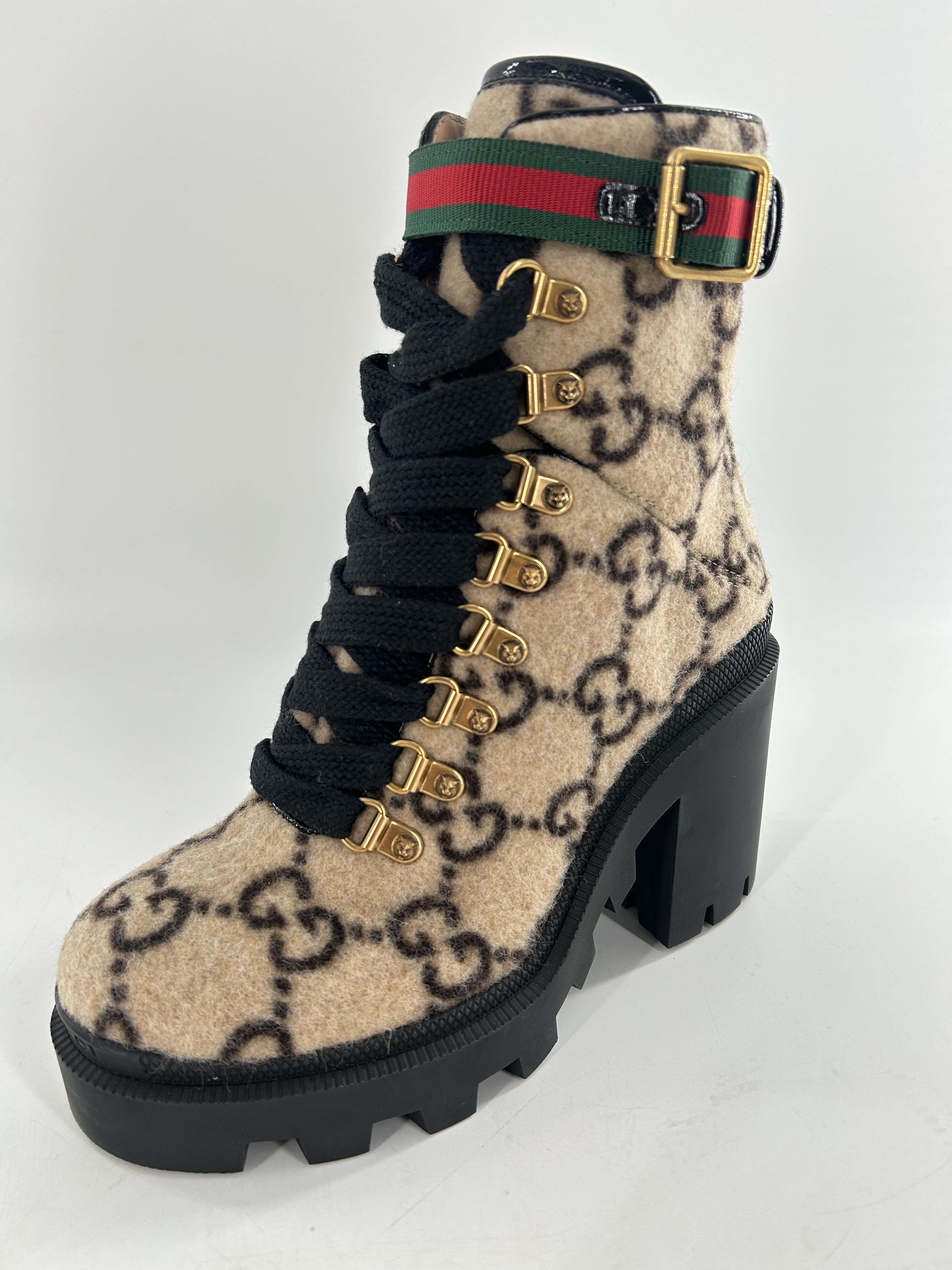 GG Logo Wool Combat Boots R1190 5(35)
