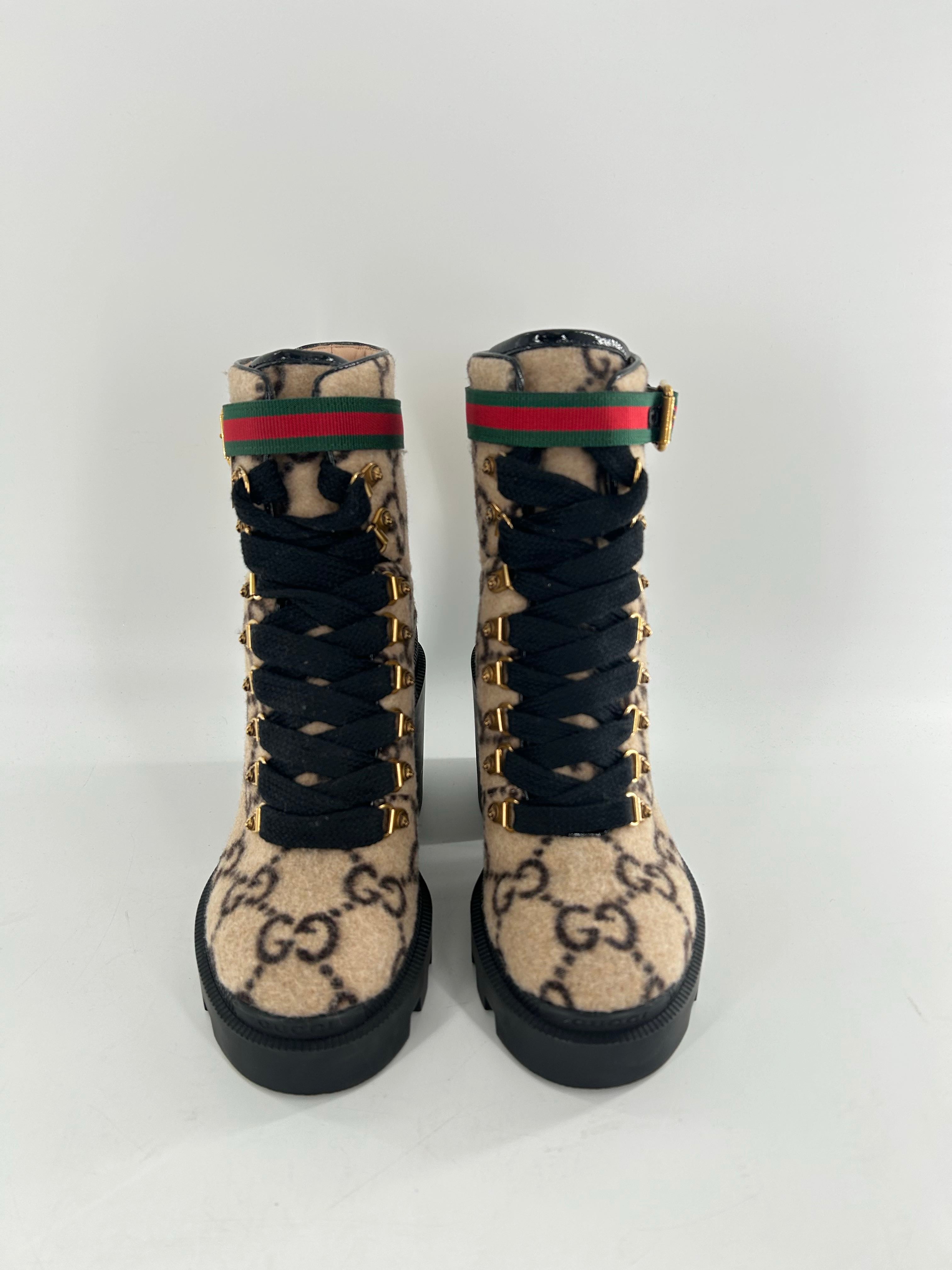 GG Logo Wool Combat Boots R1190 5(35)