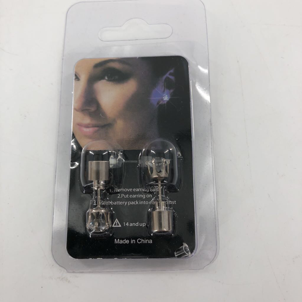 CZ LED color changing earrings