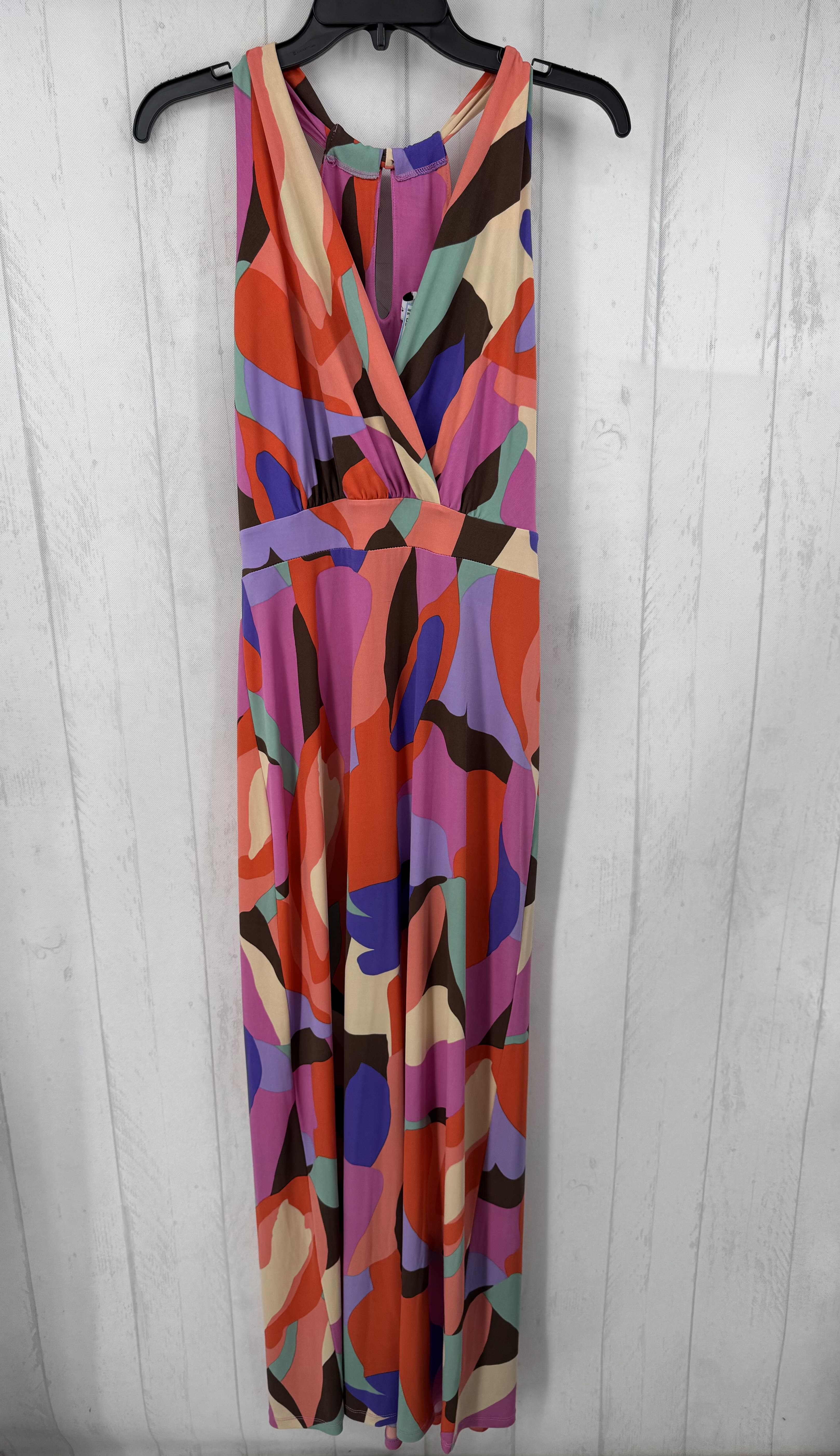 R60 L slvls v-neck print maxi dress