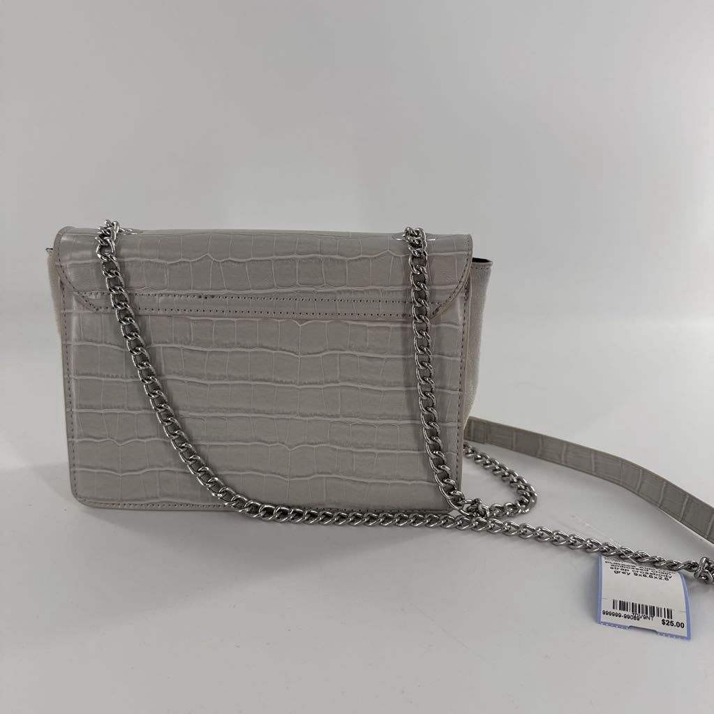 croc embossed chain strap crossbody