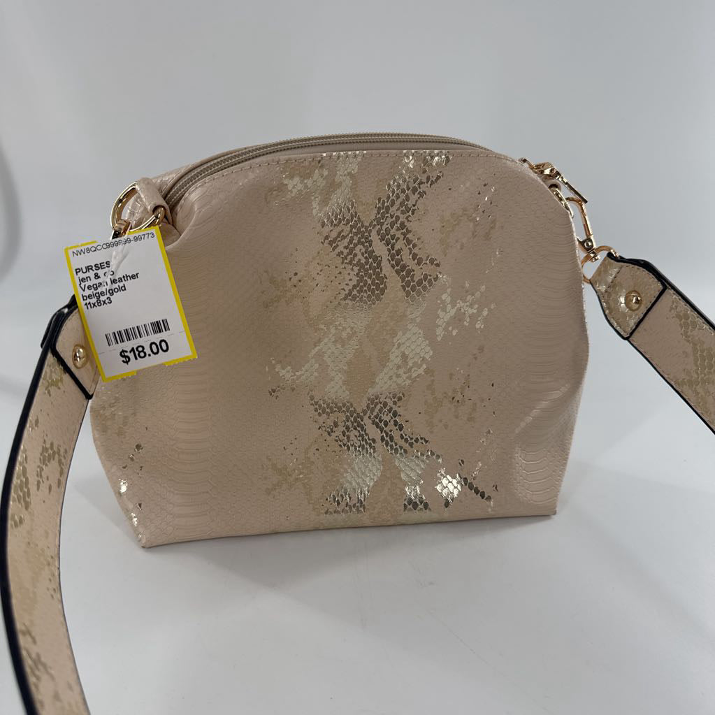 Vegan leather snakeskin print crossbody