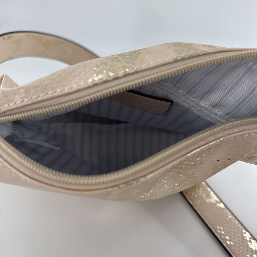 Vegan leather snakeskin print crossbody