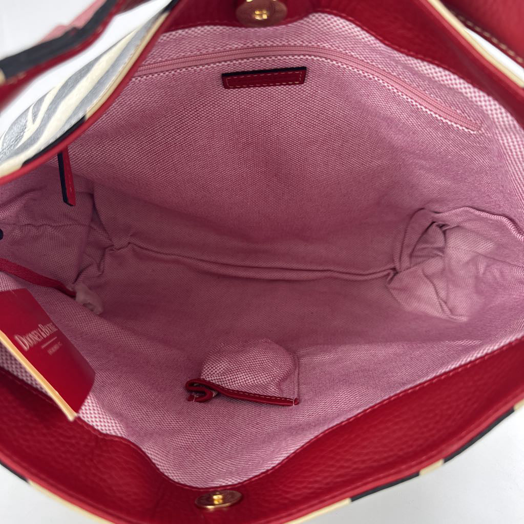 R325 vintage zebra print hobo shoulder bag