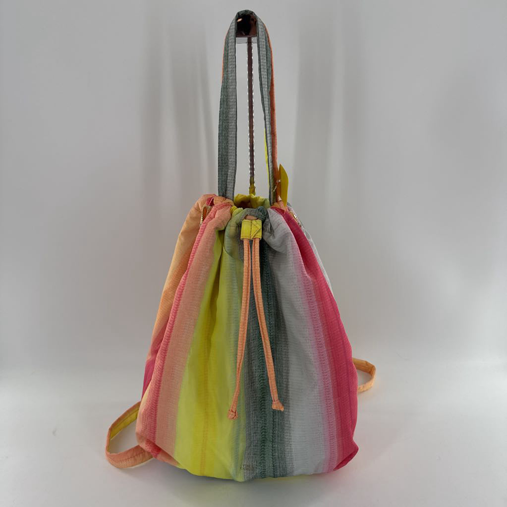 sunset stripe nylon backpack