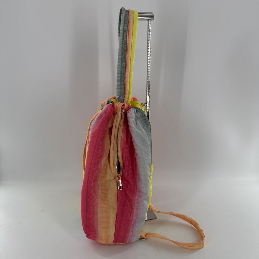 sunset stripe nylon backpack