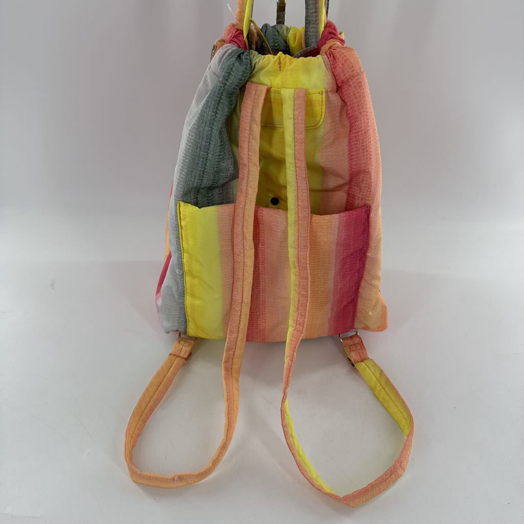 sunset stripe nylon backpack