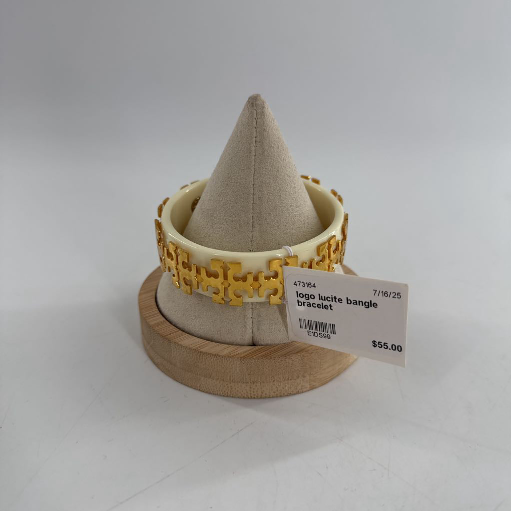 logo lucite bangle bracelet