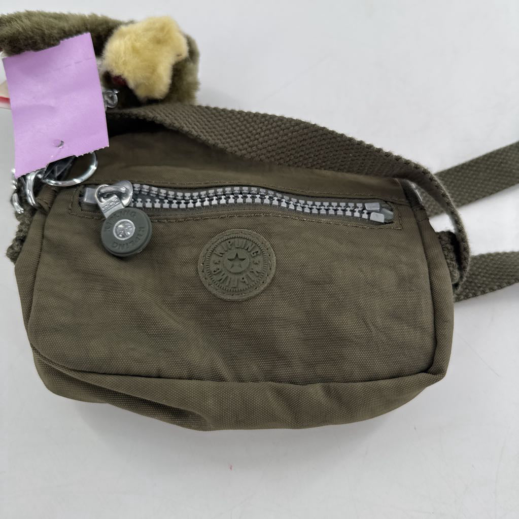 R30 sm zip nylon crossbody w/ monkey keychain