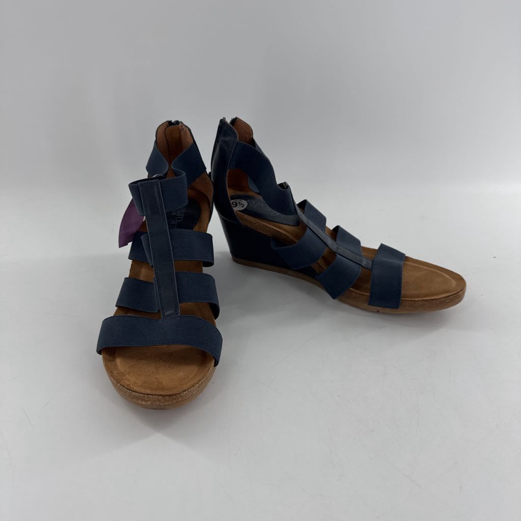 9.5 ankle zip wedge heel sandal