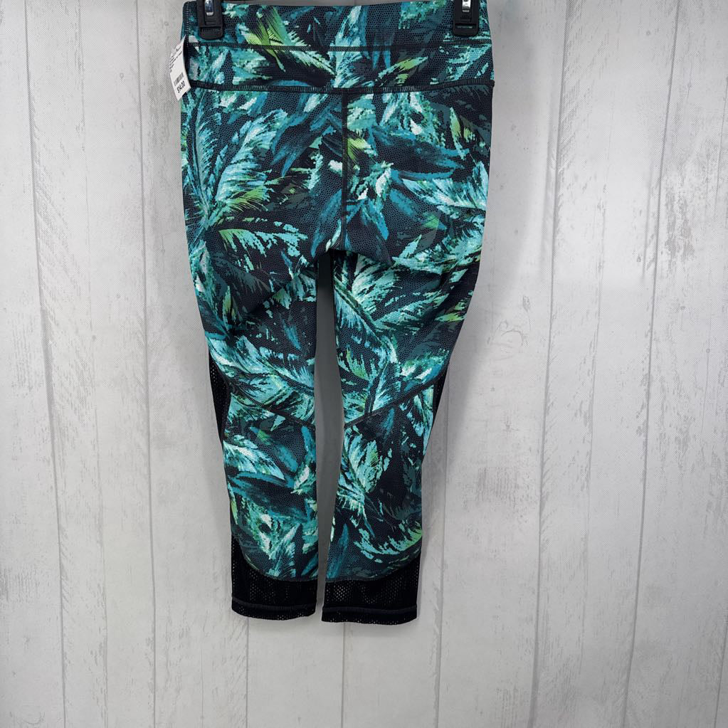 XS printed w/ mesh capri legging